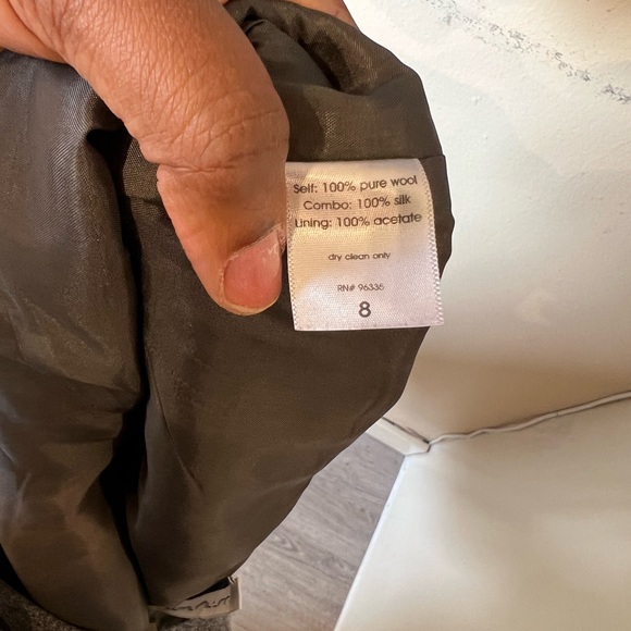 Susana Monaco 8 gray pure wool/ inner silk midi sleeve less dress… - Picture 6 of 6